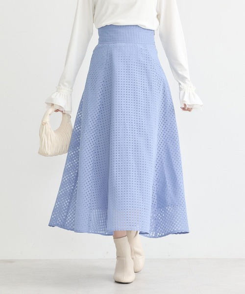 雑誌掲載◇アドーアADORE◇シアーチェックスカート77,000円