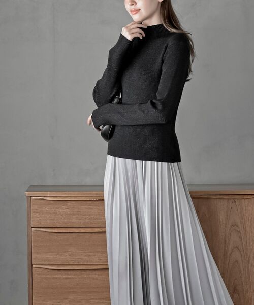 r・p・s（アールピーエス） ニット セーター ハイネックラメニットプル