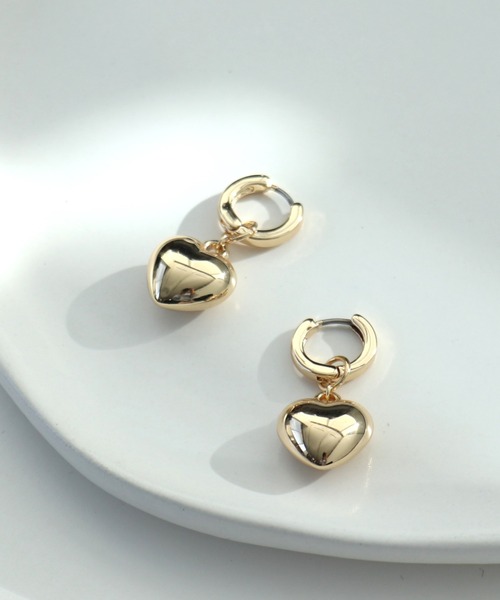 Three Four Time ピアス ハートワンタッチピアス（ステンレス