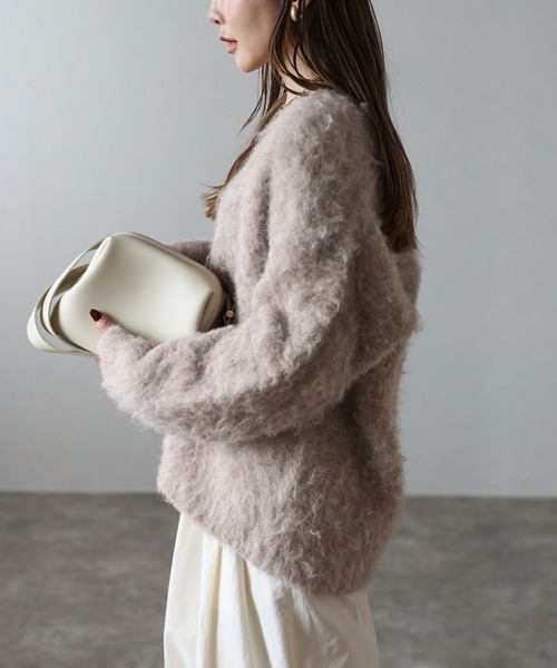 Bonjour Sagan（ボンジュールサガン） カーディガン アルパカタッチV