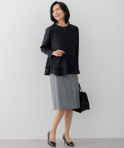 tシャツ 「洗える」テプラマットシフォン ブラウス レディース セール】【洗える】テプラマットシフォン ブラウス（Tシャツ