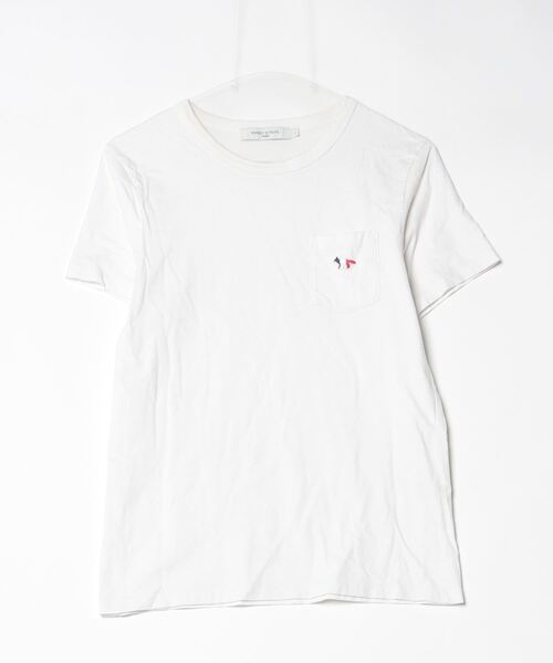 MAISON KITSUNÉ ホワイト Tシャツ Sサイズ MAISON KITSUNE(メゾン キツネ)｜FOX HEAD PATCH レギュラー T