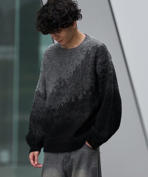 kutir（クティール） セーター ニット MOHAIR LIKE ABSTRACT KNIT