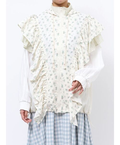 merryjenny floralコンビトラックジャケット ピンク merryjenny floral