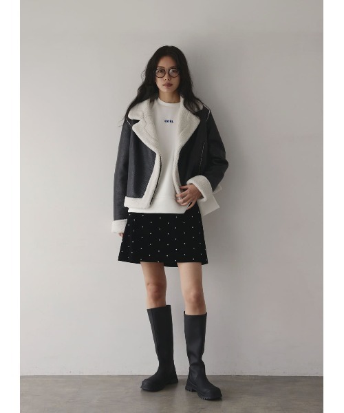 COEL（コエル） レザージャケット ライダース ムートンライダース