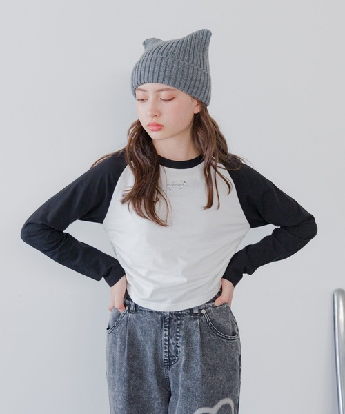 GLOBAL WORK（グローバルワーク） tシャツ ヘビロッTEEチビ長袖/311633