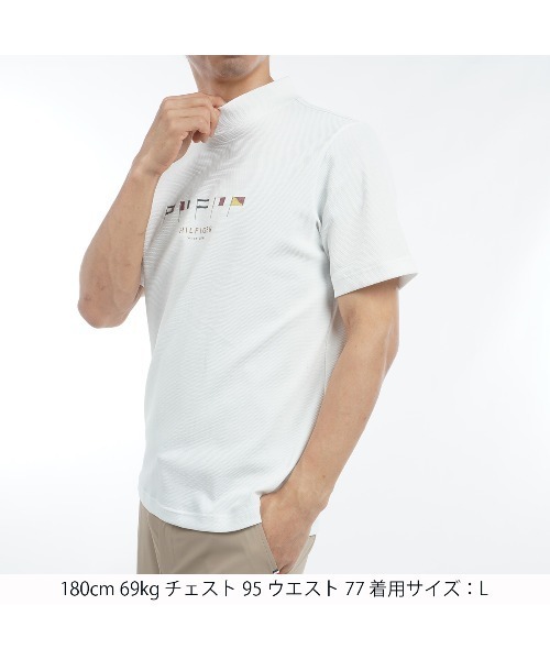 マルチフラッグ 半袖モックネックシャツ メンズ TOMMY HILFIGER GOLF マルチフラッグ 半袖モックネックシャツ