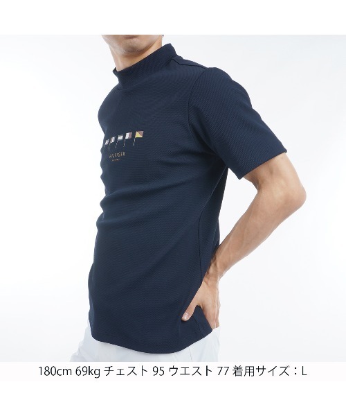 マルチフラッグ 半袖モックネックシャツ メンズ TOMMY HILFIGER GOLF マルチフラッグ 半袖モックネックシャツ