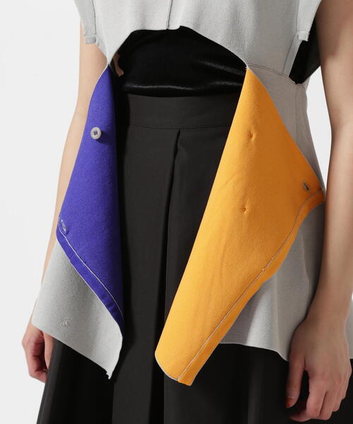 un3d マルチカラー2WAYケープベスト UN3D. ベスト ジレ UN3D./アンスリード/MULTICOLOR 2WAY CAPE