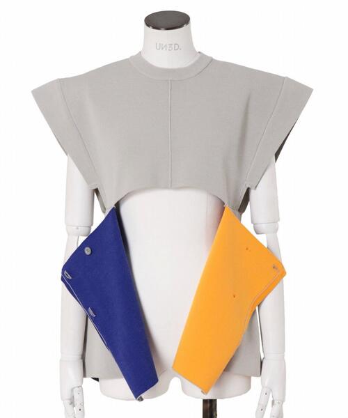 un3d マルチカラー2WAYケープベスト UN3D. ベスト ジレ UN3D./アンスリード/MULTICOLOR 2WAY CAPE