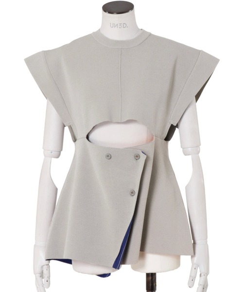 UN3D. ベスト ジレ UN3D./アンスリード/MULTICOLOR 2WAY CAPE