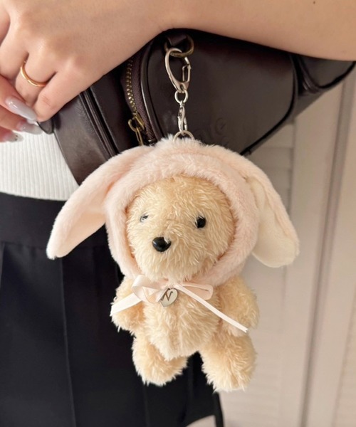 one after another NICE CLAUP チャーム うさ耳クマぬいぐるみ