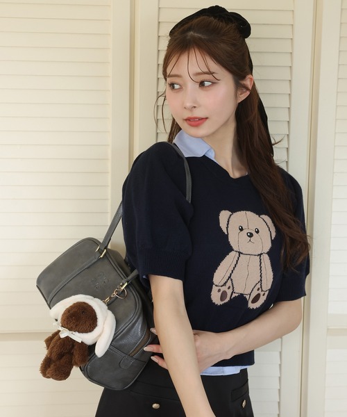 one after another NICE CLAUP チャーム うさ耳クマぬいぐるみ