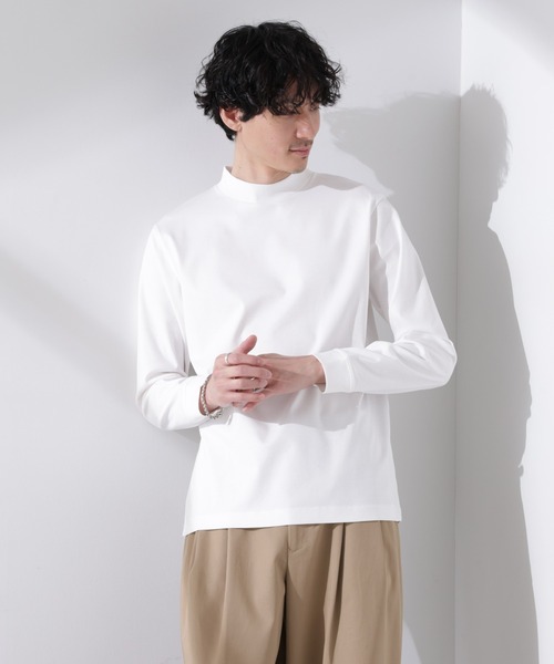 NANO universe tシャツ アンチスメルモックネックTシャツ 長袖