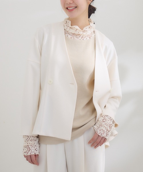 tシャツ 「KATHARINE ROSS」クロシェタイルレースリブハイネック レディース KATHARINE ROSS tシャツ 「KATHARINE ROSS」クロシェタイル