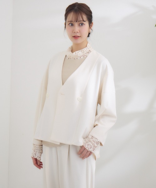 tシャツ 「KATHARINE ROSS」クロシェタイルレースリブハイネック レディース KATHARINE ROSS tシャツ 「KATHARINE ROSS」クロシェタイル