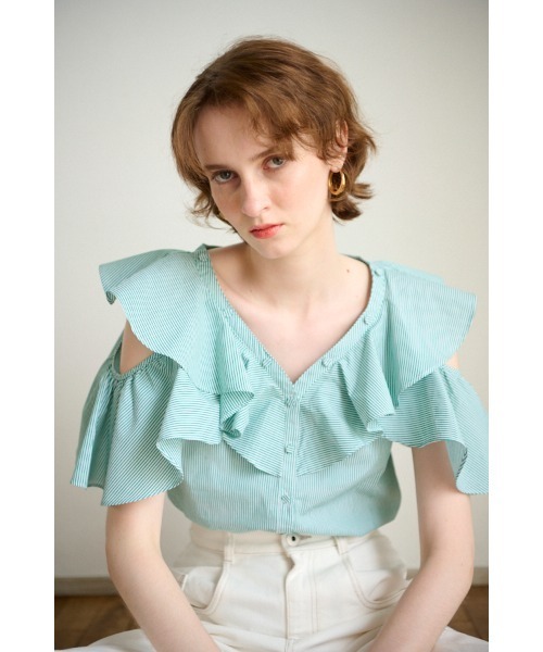 Estella.K ブラウス シャツ Cold Shoulder Blouse コールド