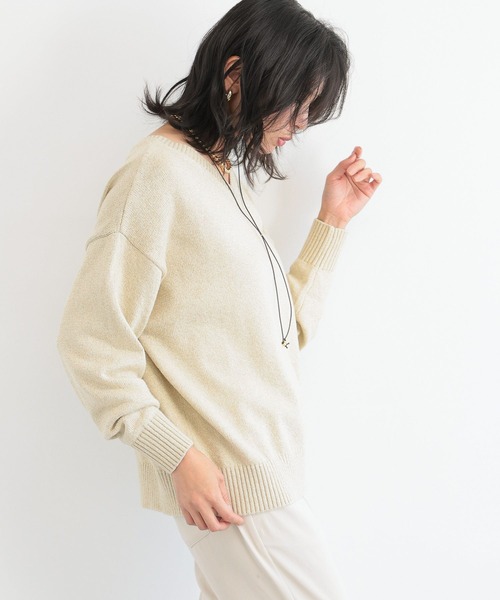 ニット セーター BARNYARDSTORM / 2WAYラメニット / ハンドウォッシャブル レディース BARNYARDSTORM ニット セーター / 2WAYラメニット ハンド