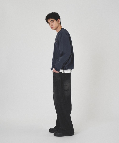 RE Nylon Drawcord Pullover White プルオーバー kutir DRAW CORD V NECK NYLON PULLOVER／ドローコードVネック