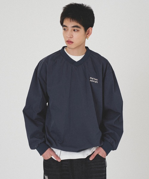 kutir（クティール） DRAW CORD V NECK NYLON PULLOVER／ドローコードV