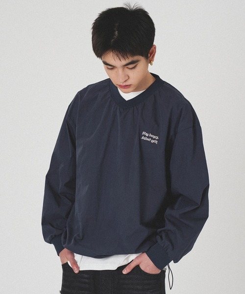kutir（クティール） DRAW CORD V NECK NYLON PULLOVER／ドローコードV