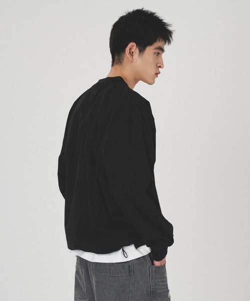 RE Nylon Drawcord Pullover White プルオーバー kutir DRAW CORD V NECK NYLON PULLOVER／ドローコードVネック