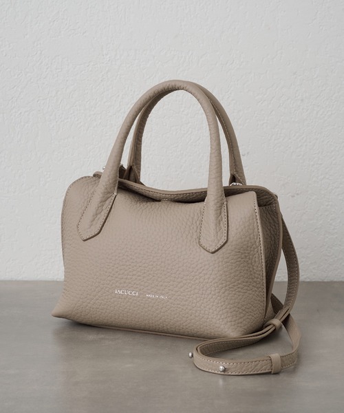 イアクッチ ベージュ レザー ハンドバッグ IACUCCI Japan store I公式ストアアカウント (@iacucci_store