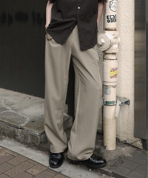 Noen（ノエン） スラックス ダブルタックストレートスラックス メンズ