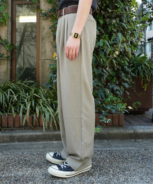 Noen（ノエン） スラックス ダブルタックストレートスラックス メンズ