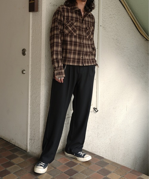 Noen（ノエン） スラックス ダブルタックストレートスラックス メンズ