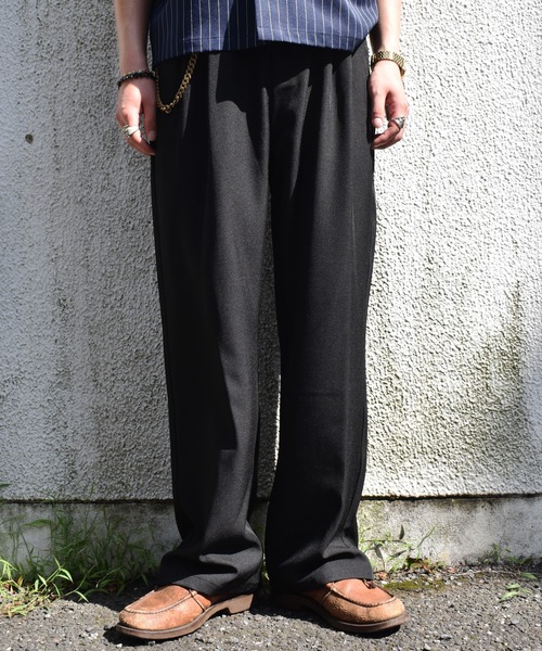 Noen（ノエン） スラックス ダブルタックストレートスラックス メンズ