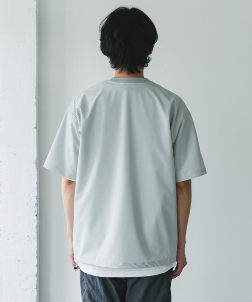 『吸水速乾/UVカット/防シワ』ダブルクロス ストレッチプルオーバー URBAN RESEARCH DOORS tシャツ 「吸水速乾/UVカット/防シワ
