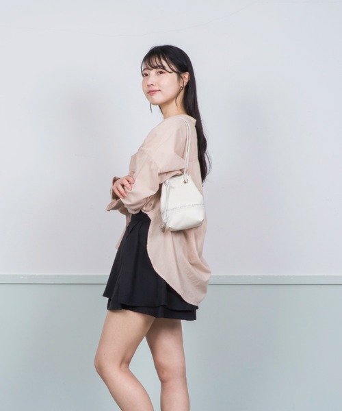 マルコマージMARCO MASI/レザー巾着ショルダーバッグ/モカ/パンチング MARCO MASI ショルダーバッグ バッグ MASI/マルコマージ 巾着