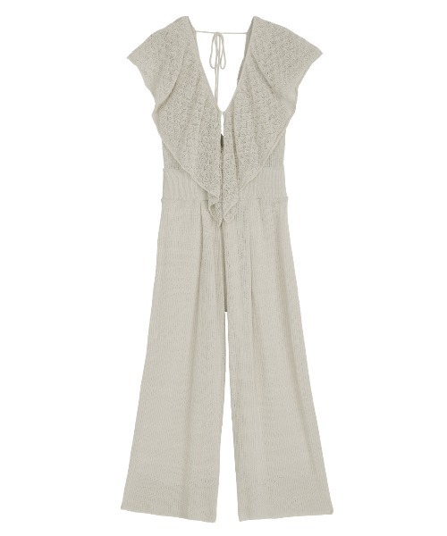Ameri（アメリ） サロペット オーバーオール MEDI RUFFLE KNIT ROMPERS