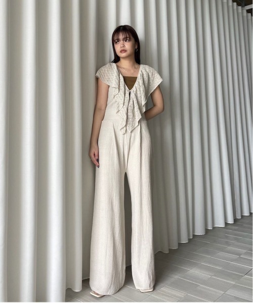 Ameri（アメリ） サロペット オーバーオール MEDI RUFFLE KNIT ROMPERS