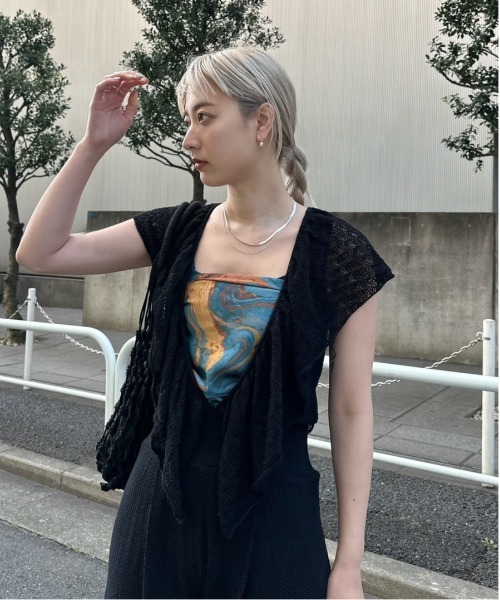 Ameri（アメリ） サロペット オーバーオール MEDI RUFFLE KNIT ROMPERS