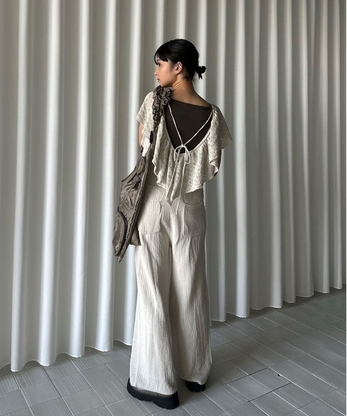 Ameri（アメリ） サロペット オーバーオール MEDI RUFFLE KNIT ROMPERS