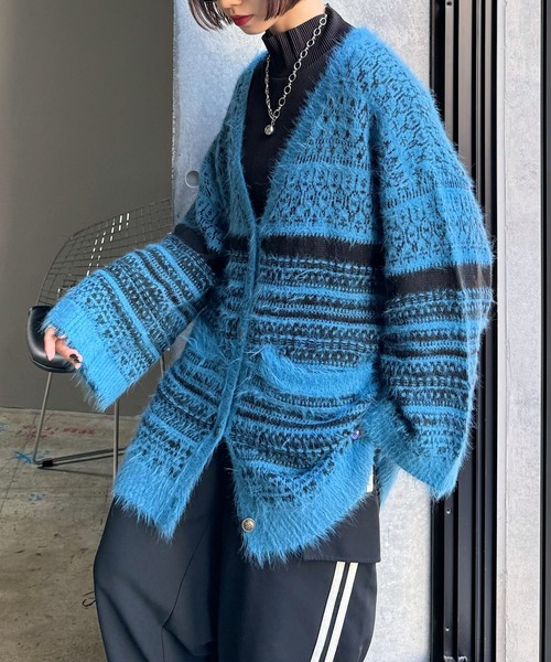 PAGEBOY（ページボーイ） ニットカーディガン FREE ターコイズブルー