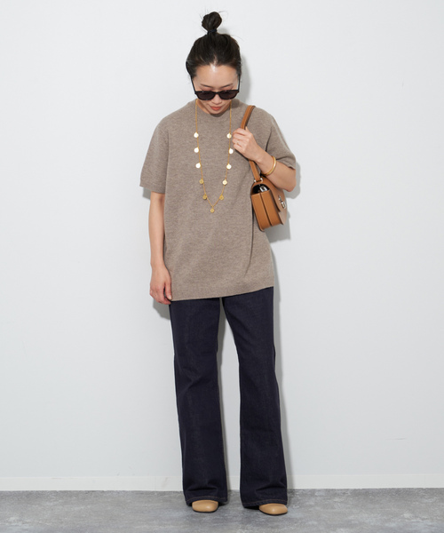 plage ベージュ 半袖ニット plage 「Plage」 半袖ニット - ベージュ レディース : ZOZOTOWN