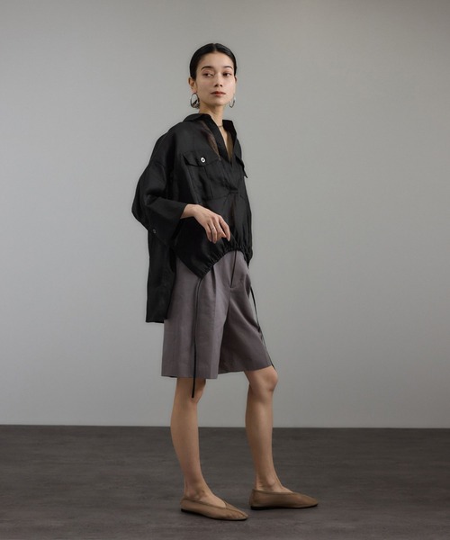 ブラウス シャツ シアーリネンスキッパードルマンシャツ レディース SALON adam et rope' ブラウス シャツ シアーリネンスキッパー