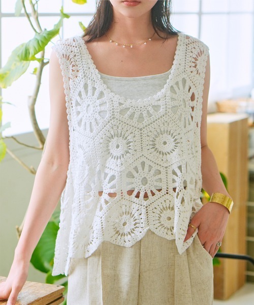 Acne Studios★かぎ針編み クロシェTシャツ 送関込み Acne Studios - クロシェTシャツ - ブラック