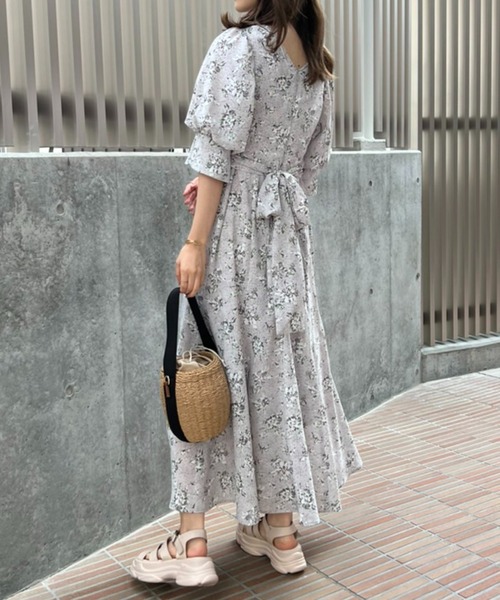 「one after another NICE CLAUP」 半袖ワンピース SMALL グレー系その他 レディース_画像4