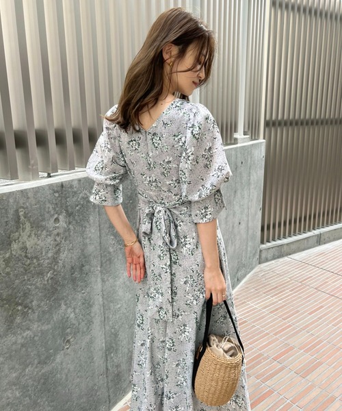 「one after another NICE CLAUP」 半袖ワンピース SMALL グレー系その他 レディース_画像5