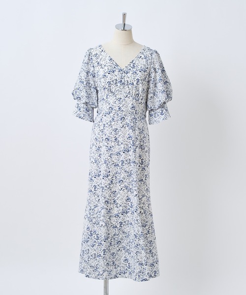 「one after another NICE CLAUP」 半袖ワンピース SMALL グレー系その他 レディース_画像9