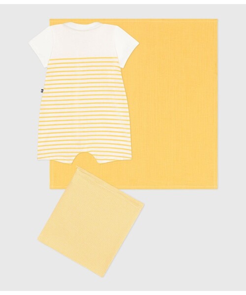 PETIT BATEAU（プチバトー） ベビー服 ロンパース ベビー2点セット 