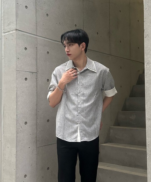 Otte シャツ バイカラーオープンカラーシャツ メンズ : ZOZOTOWN Yahoo