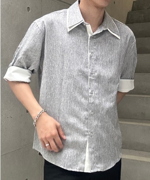オープンカラーシャツ Otte シャツ バイカラーオープンカラーシャツ メンズ : ZOZOTOWN Yahoo