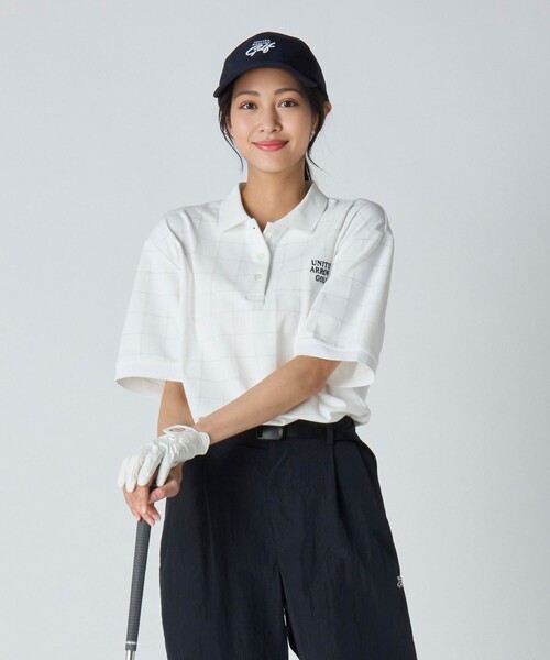 【新品】UNITED ARROWS GOLF／ポロシャツ UNITED ARROWS GOLF ポロシャツ ポロ ウィメンズ プレイド