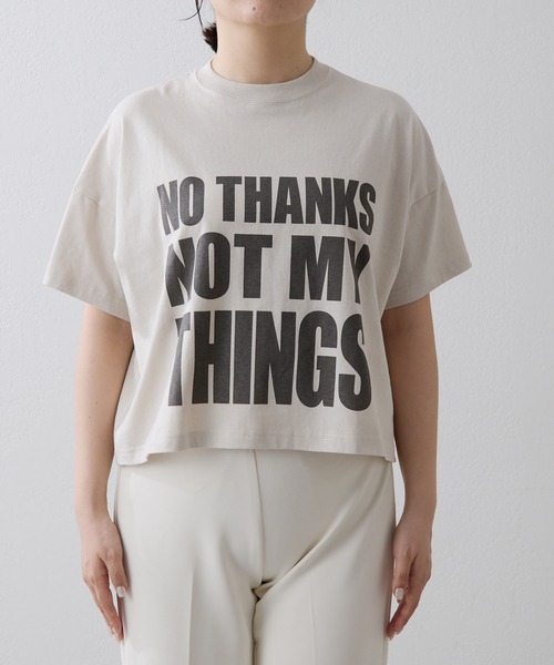 Whim Gazette(ウィム ガゼット) NO THANKS ロゴTシャツb Whim Gazette tシャツ NO THANKS ロゴTシャツ レディース