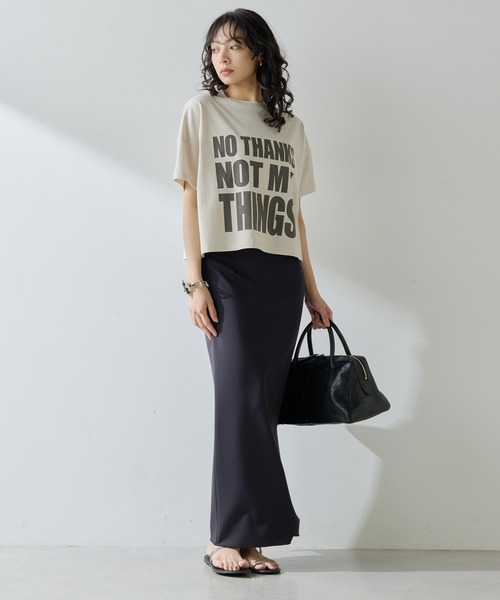 にゃむたページ Whim Gazette tシャツ NO THANKS ロゴTシャツ レディース